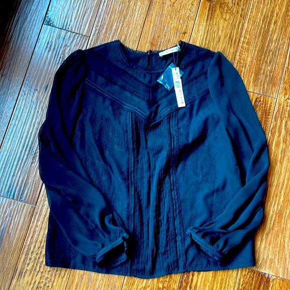 Alice and Olivia sheer black blouse - Picture 2 of 5